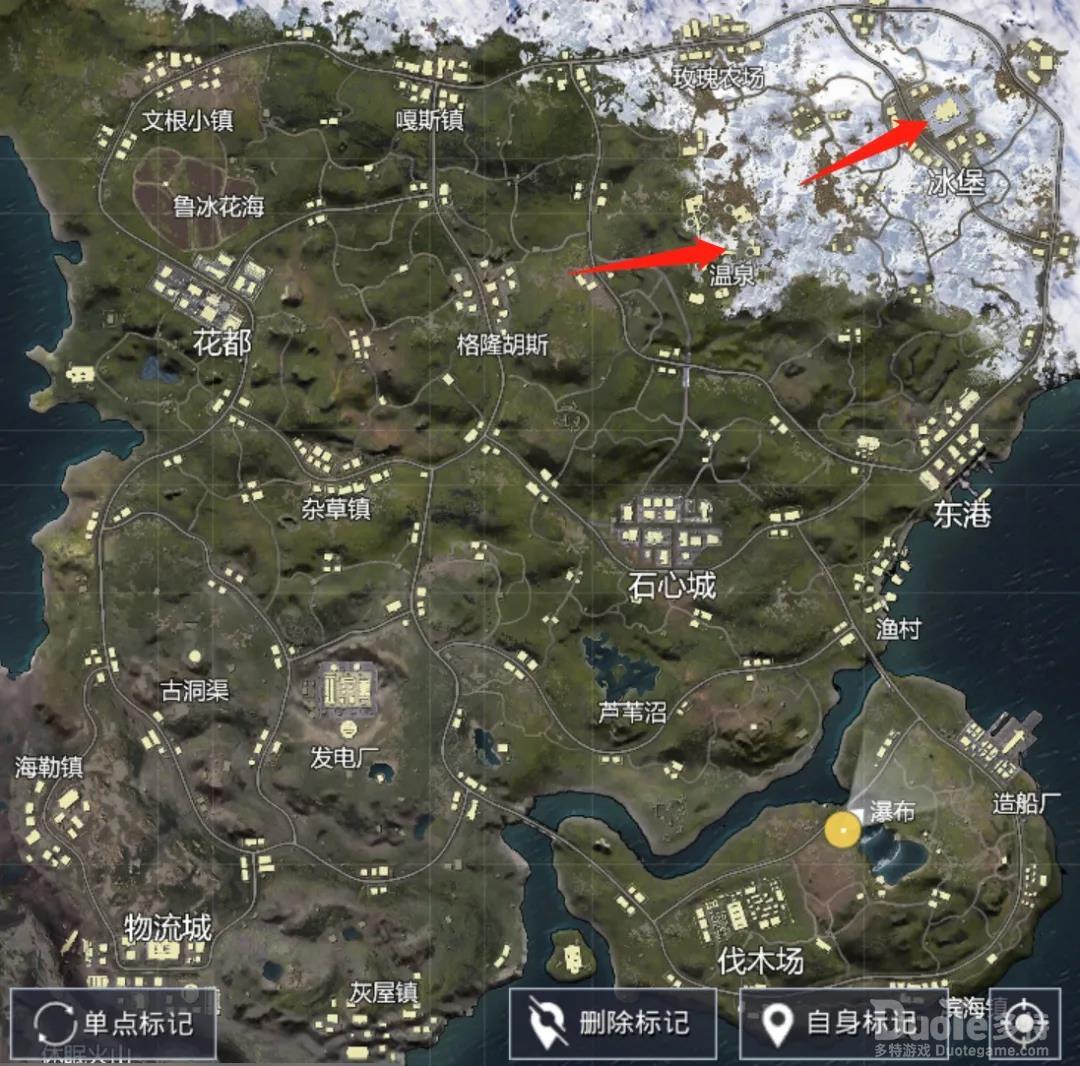 和平精英温泉地址介绍