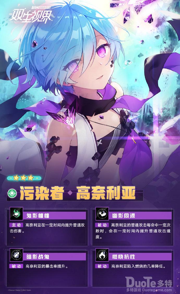 双生视界新角色污染者高奈利亚介绍