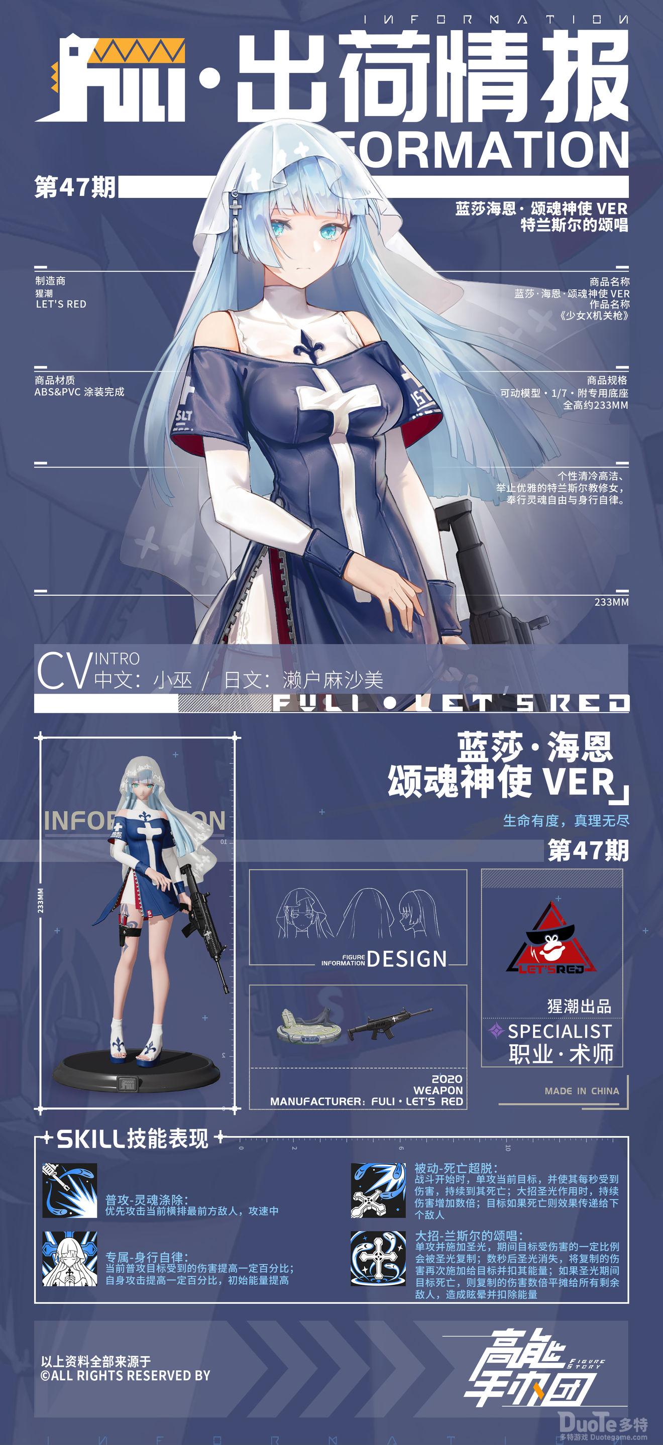 高能手办团新角色蓝莎海恩介绍