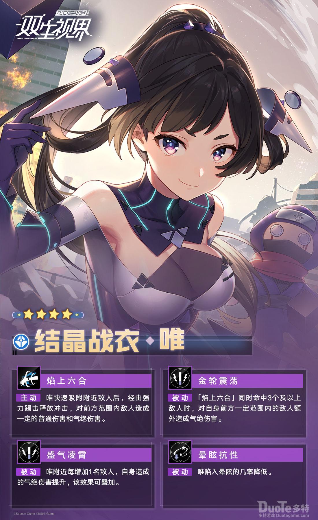 双生视界新角色结晶战衣唯介绍