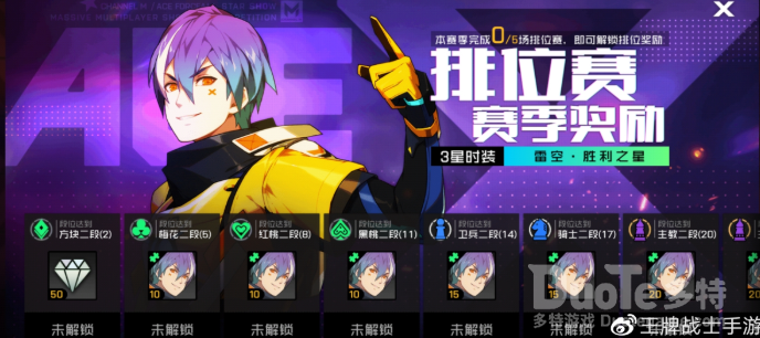 王牌战士S7新赛季排位赛奖励介绍