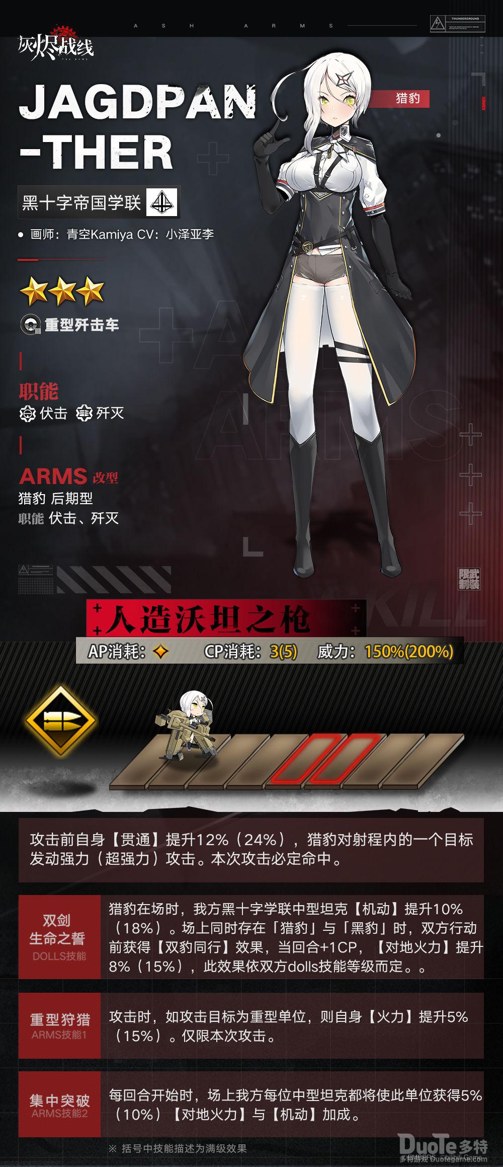 灰烬战线新角色猎豹介绍