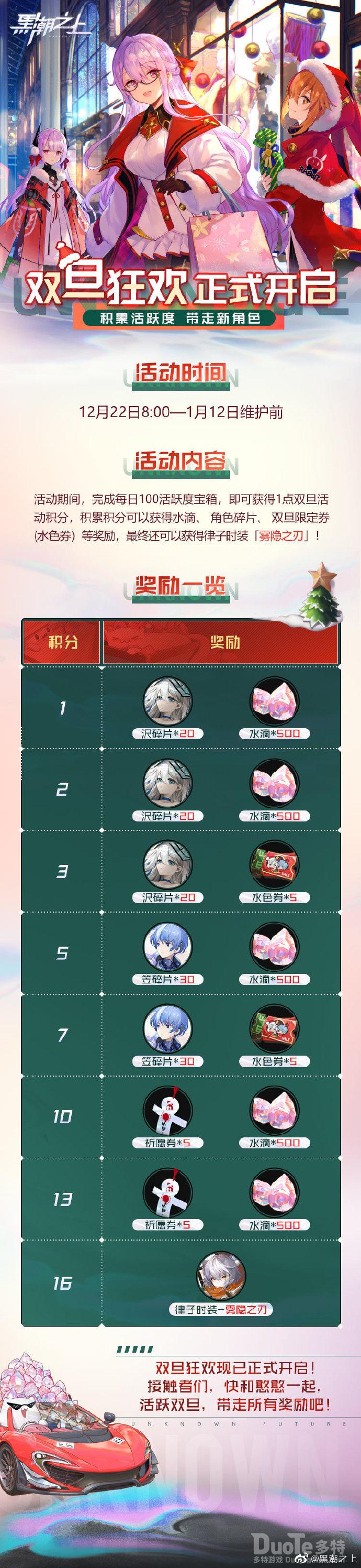 黑潮之上新活动双旦狂欢介绍