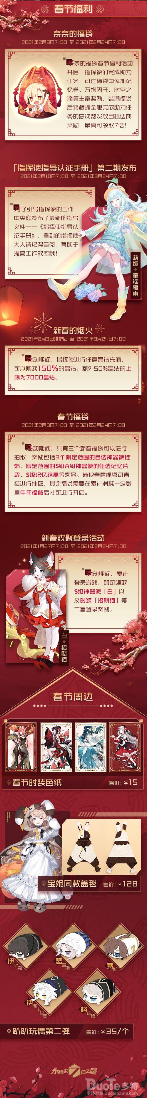 永远的七日之都新活动春节福利介绍