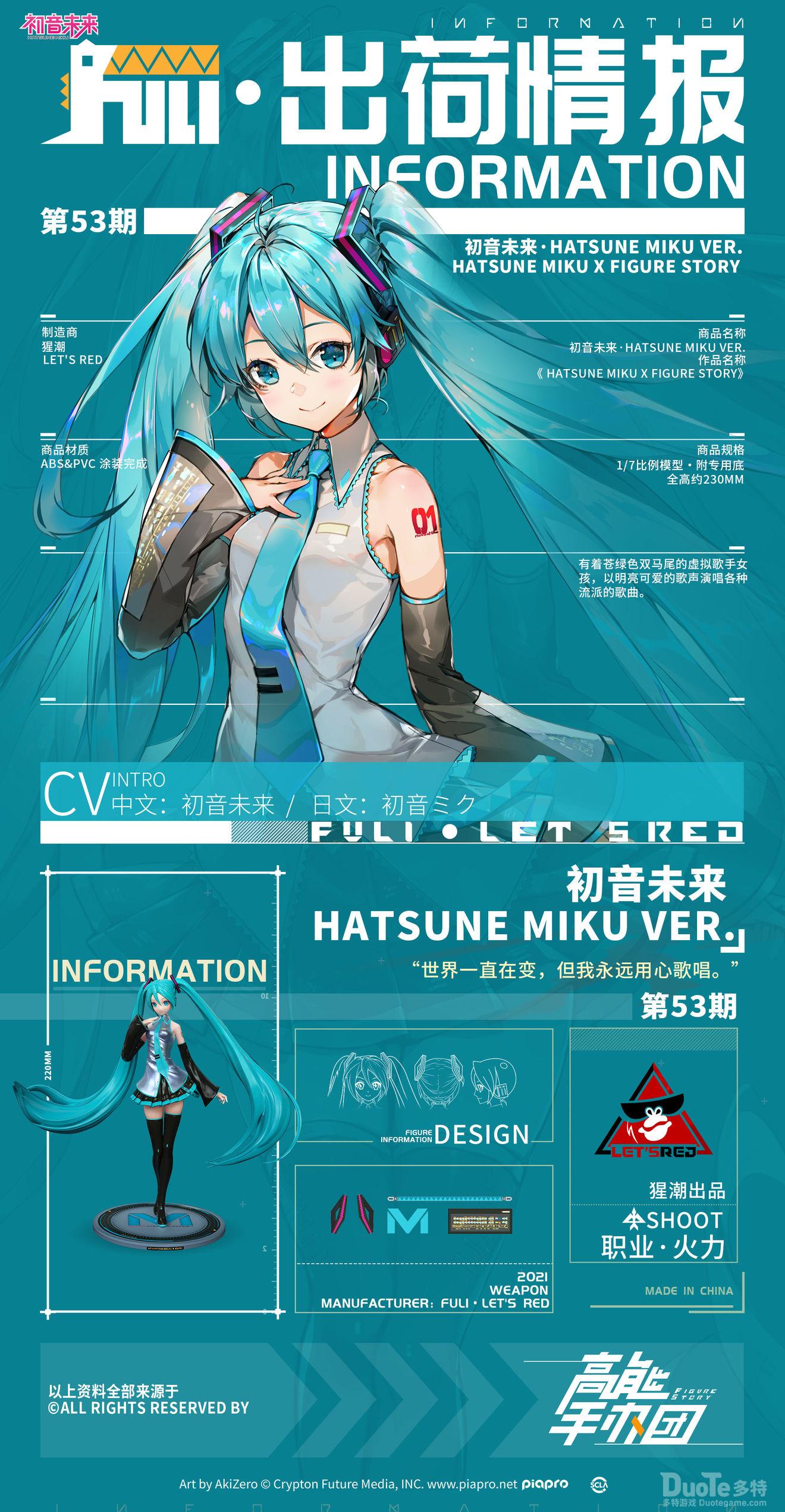 高能手办团联动角色初音未来介绍