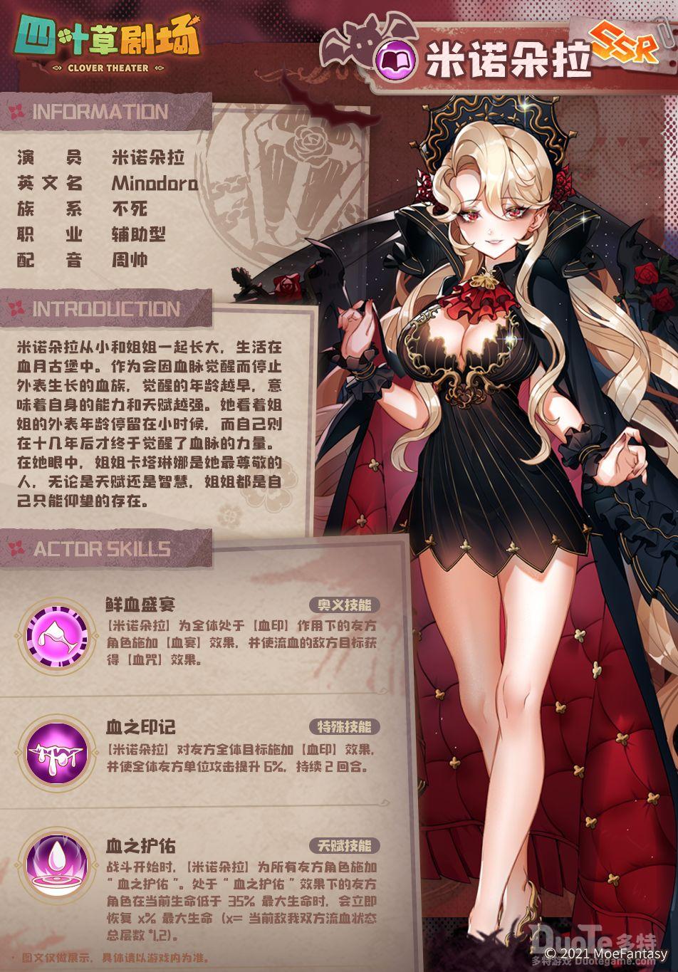 四叶草剧场新角色米诺朵拉介绍