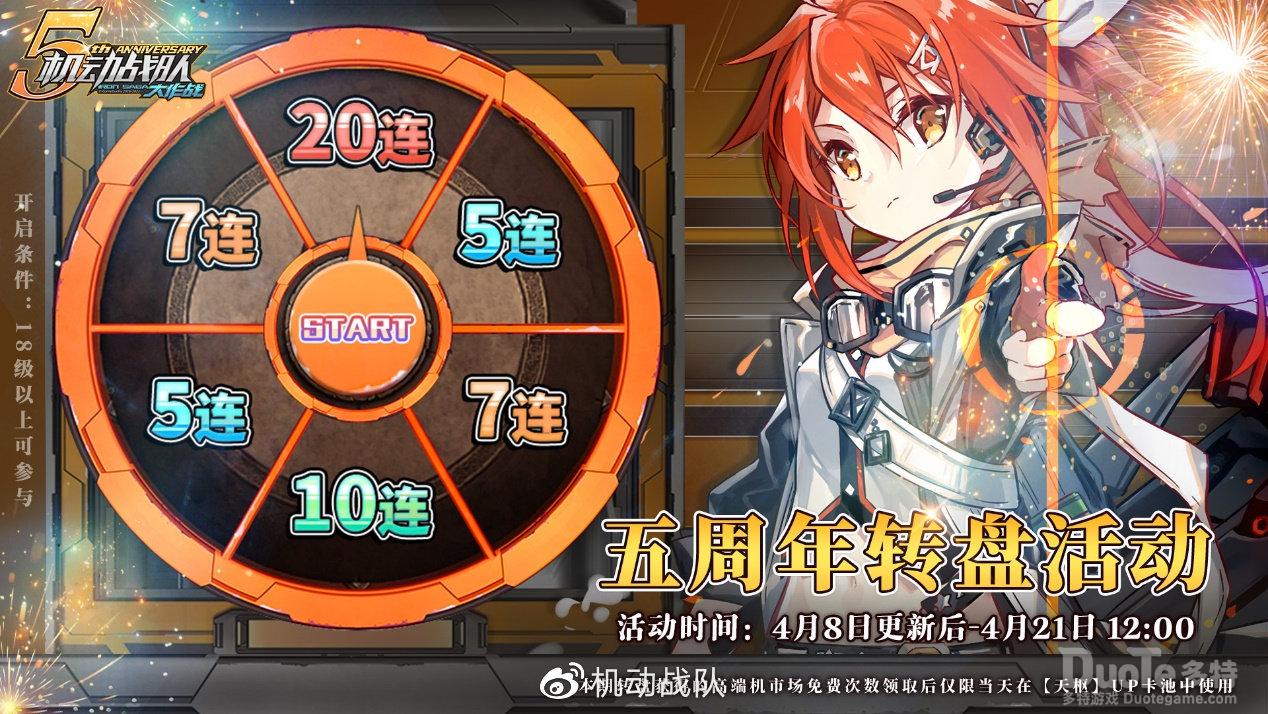 机动战队新活动周年转盘活动介绍