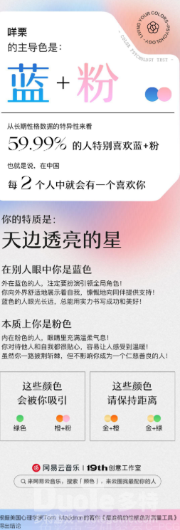 你的性格主导色颜色测试汇总