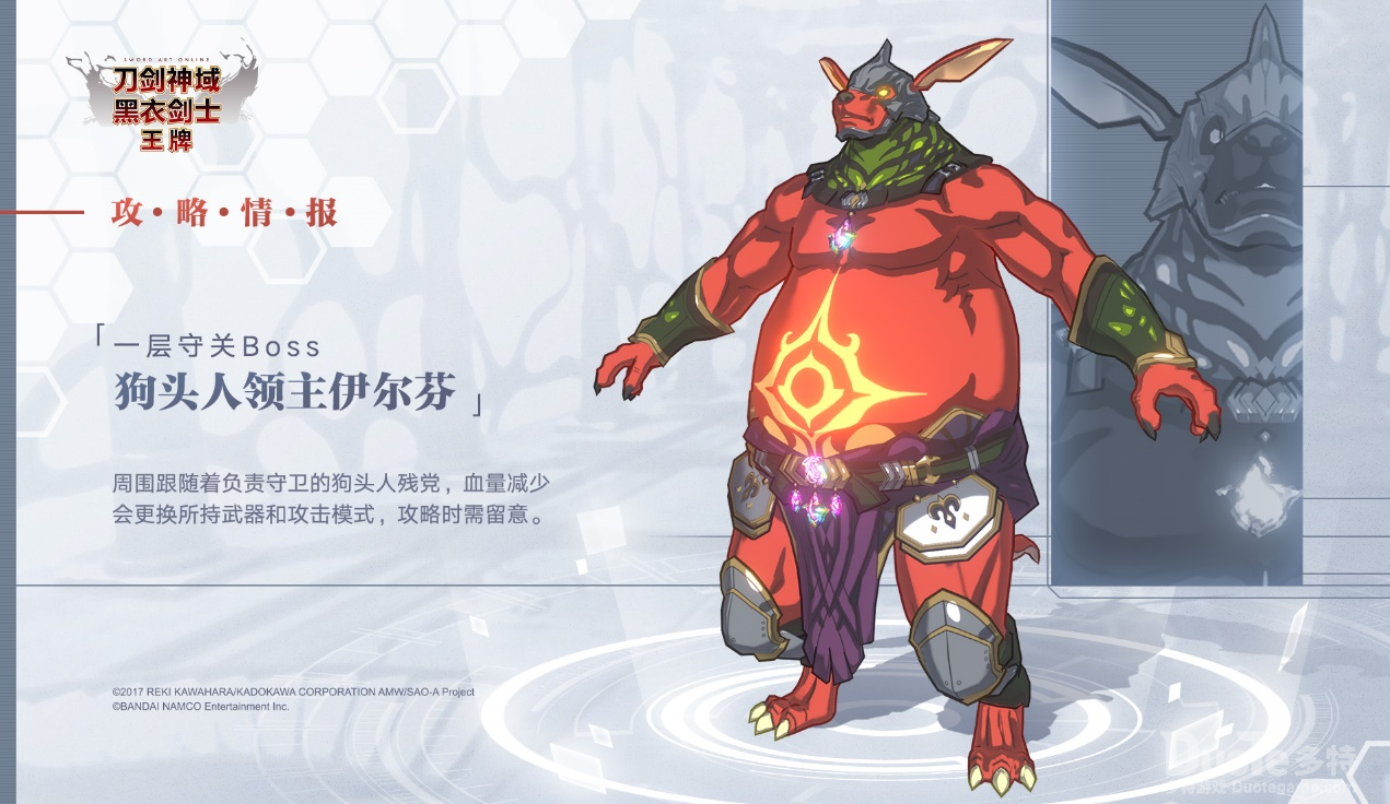 刀剑神域王牌艾恩葛朗特守关BOOS介绍