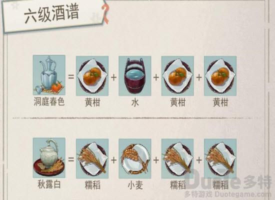 江湖悠悠六级酒怎么制作 江湖悠悠六级酒谱制作攻略