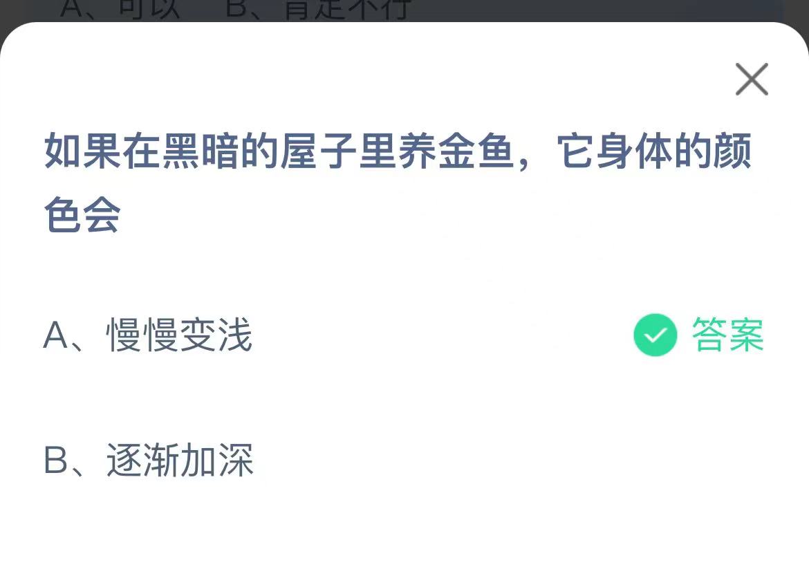 如果在黑暗的屋子里养金鱼它身体的颜色会变吗