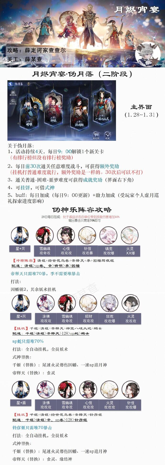 阴阳师月烬宵宴二阶段伪月落攻略-阴阳师月烬宵宴二阶段伪月落怎么玩-多特游戏