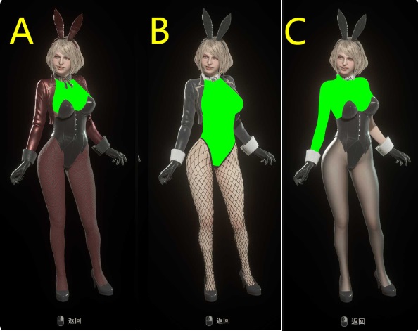 生化危机4：重制版阿什莉三款兔女郎服装MOD