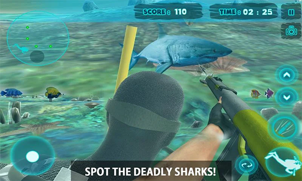 鲨鱼攻击鱼叉捕鱼3D