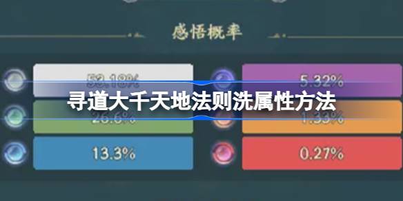 寻道大千天地法则怎么洗属性