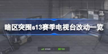 暗区突围s13赛季电视台改动一览 暗区突围s13赛季电视台改动了什么地方