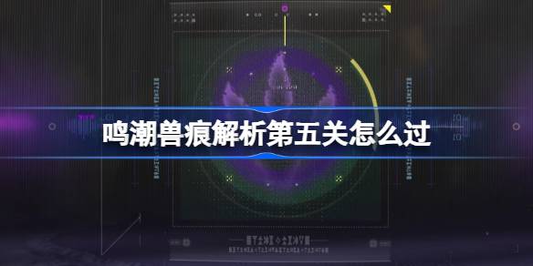 鸣潮兽痕解析第五关怎么过 鸣潮兽痕解析第五关攻略