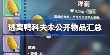逃离鸭科夫未公开物品汇总 逃离鸭科夫未公开物品有哪些